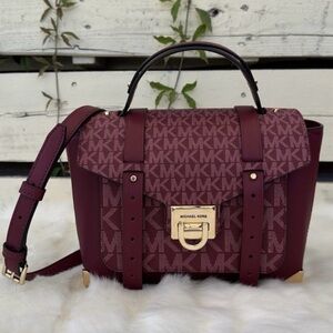 Michael Kors Wine Red Satchel
